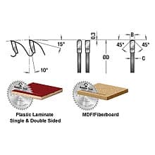 8" Chipper, 5/8" Bore Diameter, 1/16" Kerf