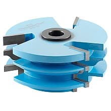 3-1/2" x 1/4" Radius 3-Wing Reversible Stile/Rail Ogee Cutter