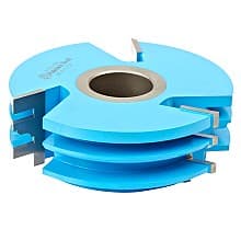 4-1/2" x 1/8" Radius 3-Wing Reversible Stile/Rail Ogee Cutter