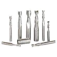 8-Piece Up-Cut CNC Spiral Router Bit Set