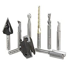 8-Piece CNC Signmaking Starter Router Bit Collection II, 1/4" Shank