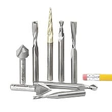 8-Piece CNC General-Purpose Router Bit Collection, 1/4" Shank