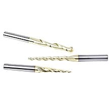 3-Piece CNC Ball Nose Up-Cut Spiral Router Bit Pack, 1/4" Shank