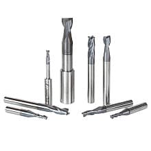 8-Piece CNC AlTiN Coated Spiral End Mill/Router Bit Collection