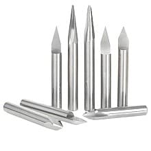 8-Piece CNC Signmaking/Engraving Router Bit, 1/4" Shank