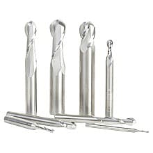 8-Piece Up-Cut Spiral Ball Nose Router Bit Collection