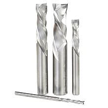 4-Piece CNC Compression Spiral Router Bit Collection