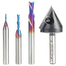 4-Piece Matt's CNC Starter Pack II, 1/4" Shank