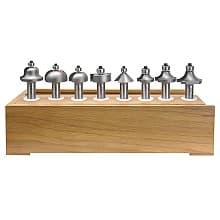 8-Piece Profile Router Bit Set, 1/2" Shank