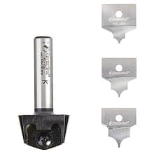 AMS-216 4-Piece Tru Point Roundover Insert CNC System Router Bit, Set, 1/2" Inch Shank