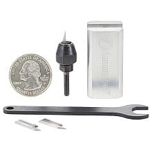 AMS-220 4-Piece Mini In-Groove Insert Engraving Tool Body/Knives Set, 1/8" Shank