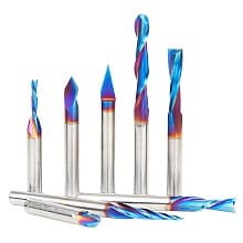 8-Piece CNC Spektra General Purpose III Router Bit Set, 1/4" Shank