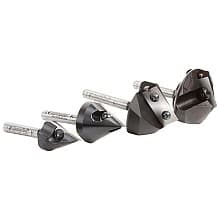 AMS-225 4-Piece 45°/60°/90°/120° 3D CNC Signmaking, Lettering/Engraving Insert V-Groove Router Bit, 1/4" Shank