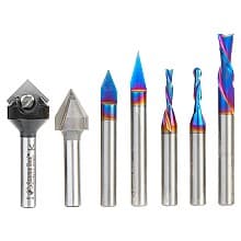 7-Piece 3D Signmaker Set, 1/4" Shank