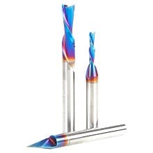 3-Piece CNC Spektra Basic Router Bit Pack, 1/4" Shank