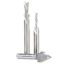 3-Piece CNC Router Bit Pack, 1/4" Shank