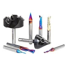 8-Piece CNC Advanced Master Router Bit Collection, 1/4" Shank