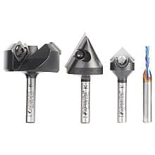 AMS-278 General Purpose CNC Router Bit, Set, 1/4" Shank(4/Piece)