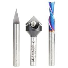AMS-282 General Purpose CNC Router Bit, Set, 1/4" Shank
