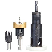 AMS-306 3-Piece Countersink/Plug Cutter/Plug Planer Pack