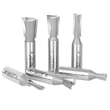 6-Piece Incra Dovetail Router Bit Set, 1/2" Shank