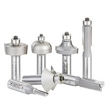 7-Piece Basic Router Bit Set, 1/2" Shank