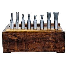 8-Piece Dovetail Bit Set for Incra Jig/Jointech, 1/2" Shank