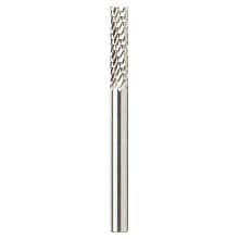 1/8" x 1-1/2" Double Cut Cylindrical Shape Burr Bit with End Cut, 1/8" Shank