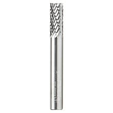 1/4" x 2" Double Cut Cylindrical Shape Burr Bit with End Cut, 1/4" Shank