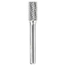 3/8" x 2-1/2" Double Cut Cylindrical Shape Burr Bit, 1/4" Shank