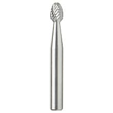 1/4" x 2" Oval Shape Double Cut Burr Bit, 1/4" Shank