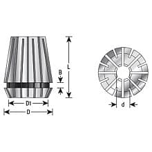 16-17mm x 40mm CO-158 16-17mm CNC High Precision Spring Collet for ER32 Tool Holder