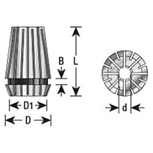 1/4" x 32mm CNC High Precision Spring Collet for ER20 Tool Holder
