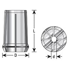 3/8" x 34mm CNC High Precision Spring Collet for RDO-20/SYOZ-20/EOC12 Tool Holder