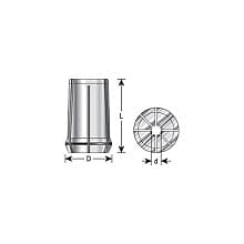 1/2" x 34mm CNC High Precision Spring Collet for RDO-20 /SYOZ-20/EOC12 Tool Holder