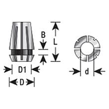 3/16" x 18mm CNC High Precision Spring Collet for ER-11 Tool Holder