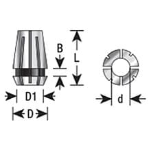 1/4" x 18mm CNC High Precision Spring Collet for ER-11 Tool Holder