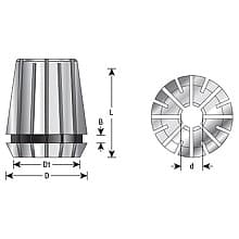 1/4" x 60mm CNC High Precision Spring Collet for ER50 Tool Holder
