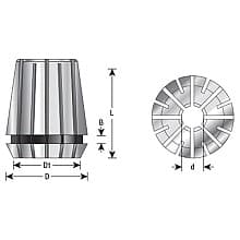 1/2" x 60mm CNC High Precision Spring Collet for ER50 Tool Holder