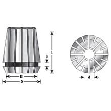 3/4" x 60mm CNC High Precision Spring Collet for ER50 Tool Holder