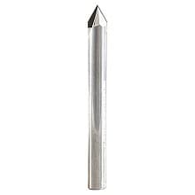 1/4" Dia x 1/8" CNC Polycrystalline Diamond 60° Engraving, V-Grooving and Chamfering Router Bit, 1/4" Shank