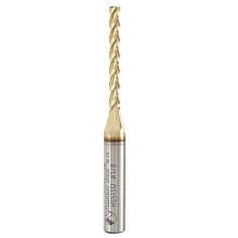1/8" x 2-1/2" 2D/3D Carving Flat Bottom ZrN Coated CNC Router Bit, 4-Flute, 1/4" Shank