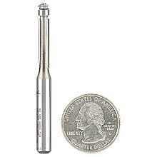 3/16" x 2-7/16" Miniature Flush Trim Router Bit with Ball Bearing, 2-Flute, 1/4" Shank