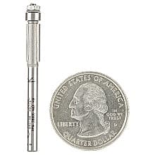3/16" x 1-23/32" Miniature Flush Trim Bit with Lower Ball Bearing, 2-Flute, 1/8" Shank