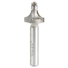 9/16" x 3/16" Radius Miniature Corner Rounding Router Bit with Mini 3/16" Lower Ball Bearing, 2-Flute, 1/4" Shank