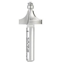 11/16" x 1/4" Radius Miniature Corner Rounding Router Bit with Mini 3/16" Lower Ball Bearing, 2-Flute, 1/4" Shank