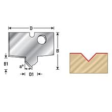 1-3/16" Nova Plunge V Groove Knive