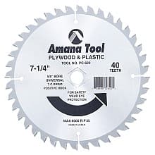 7-1/4" x 40 Teeth Plywood/Plastic Cutting Saw Blade