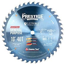10" x 40 Teeth Electro-Blu Coated Ripping/Cross-Cut General Purpose Saw Blade