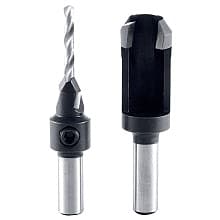 1/8" 2-Piece Countersink/Steel Plug Cutter Set